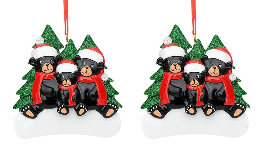 Image 5: Personalised Santa Bears Christmas Tree Ornament