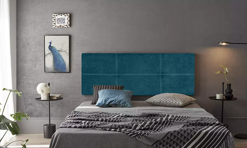 Cabecero Dalia tapizado en tela nido antimanchas Acualine, con envío gratuito - Primary Image