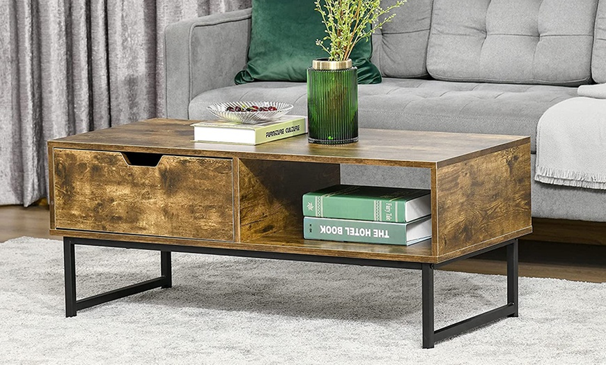 Image 68: HomCom Coffee Table