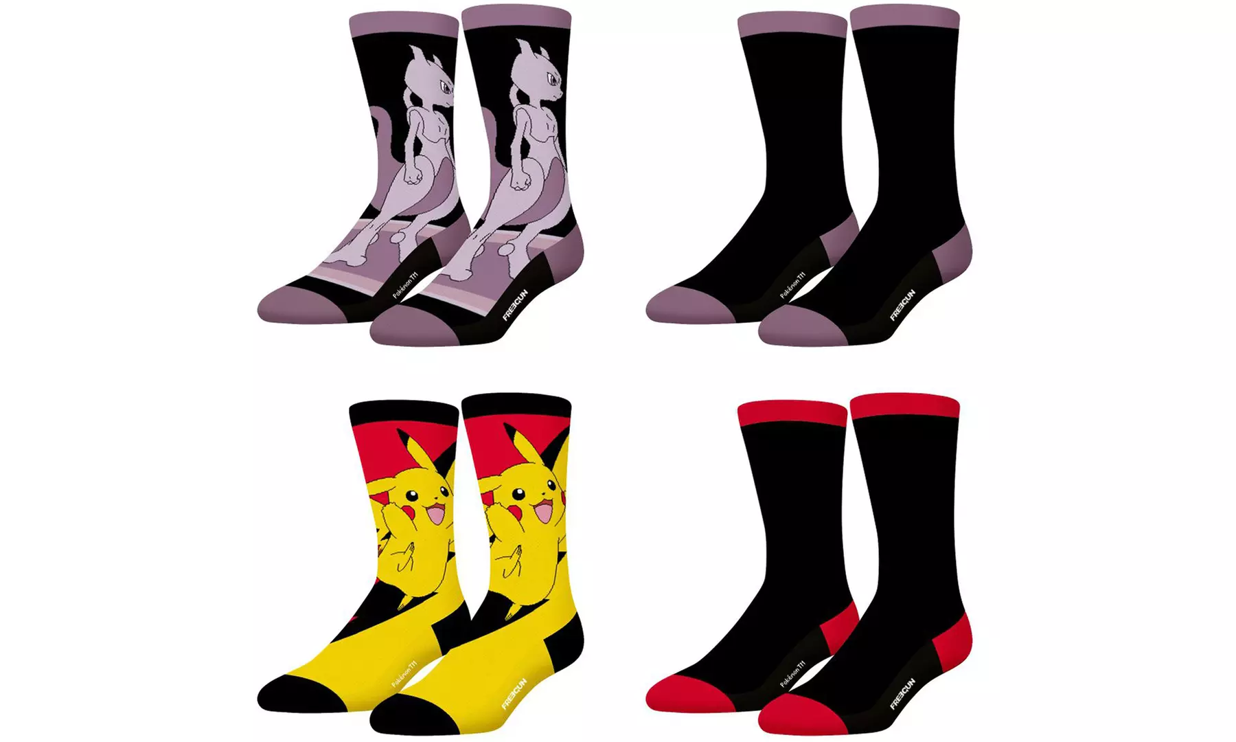 Lot de 4 ou 8 chaussettes homme Freegun Licences