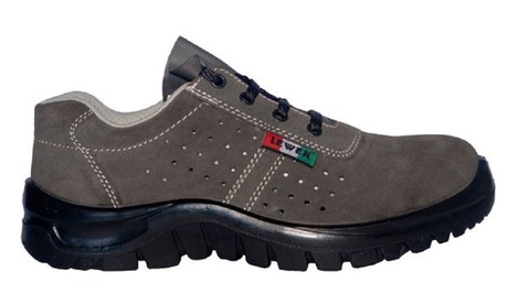 Scarpe antinfortunistiche basse Lewer in pelle scamosciata forata, da uomo o da donna, disponibili in varie misure