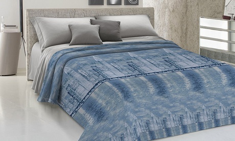Copriletto in piquet di cotone New York, disponibile in 3 dimensioni e vari colori