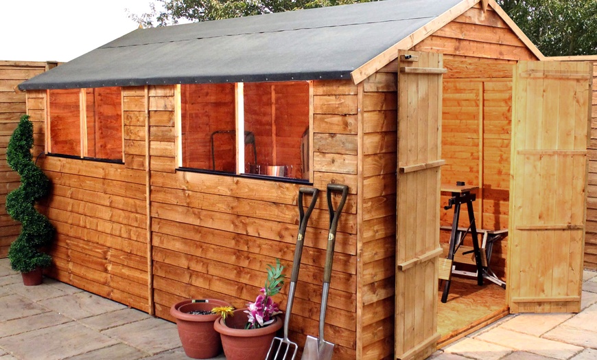 Image 11: Mercia Overlap Wooden Garden Shed