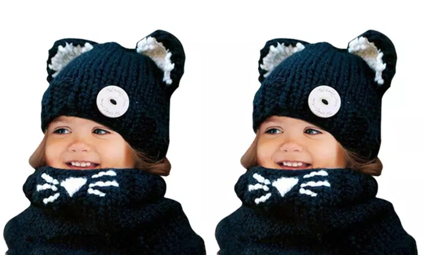 Image 6: Bonnet en coton avec oreilles pour enfants, design mignon