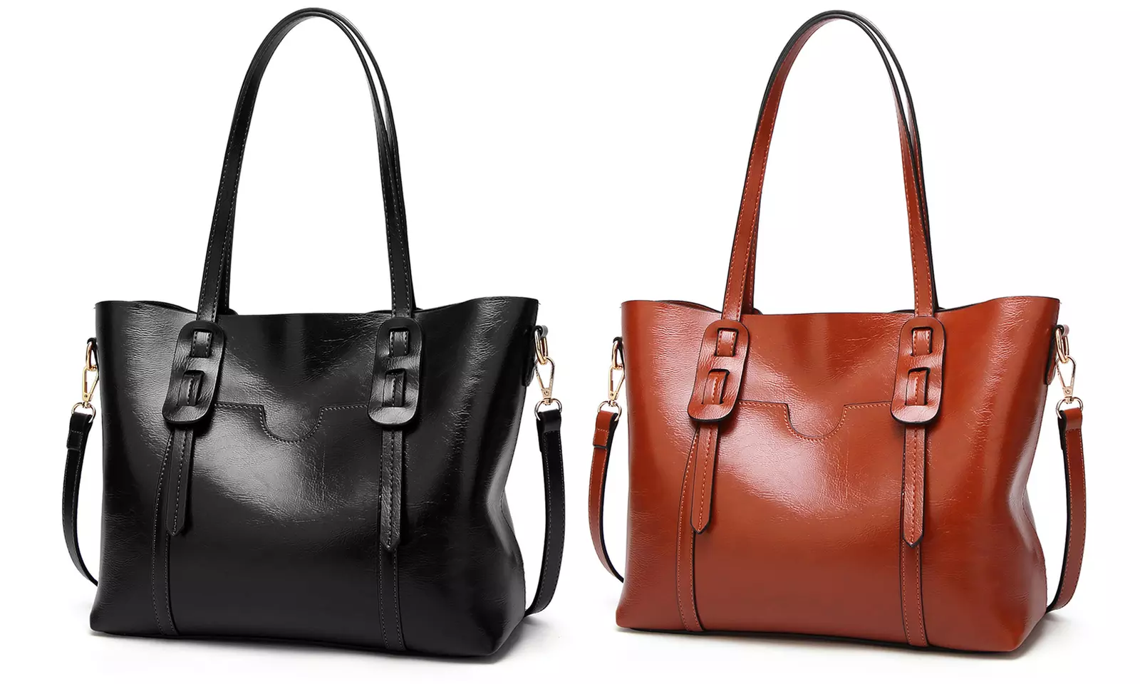 1 ou 2 sacs à main Miss Lulu en similicuir avec bandoulière amovible, coloris au choix - Primary Image