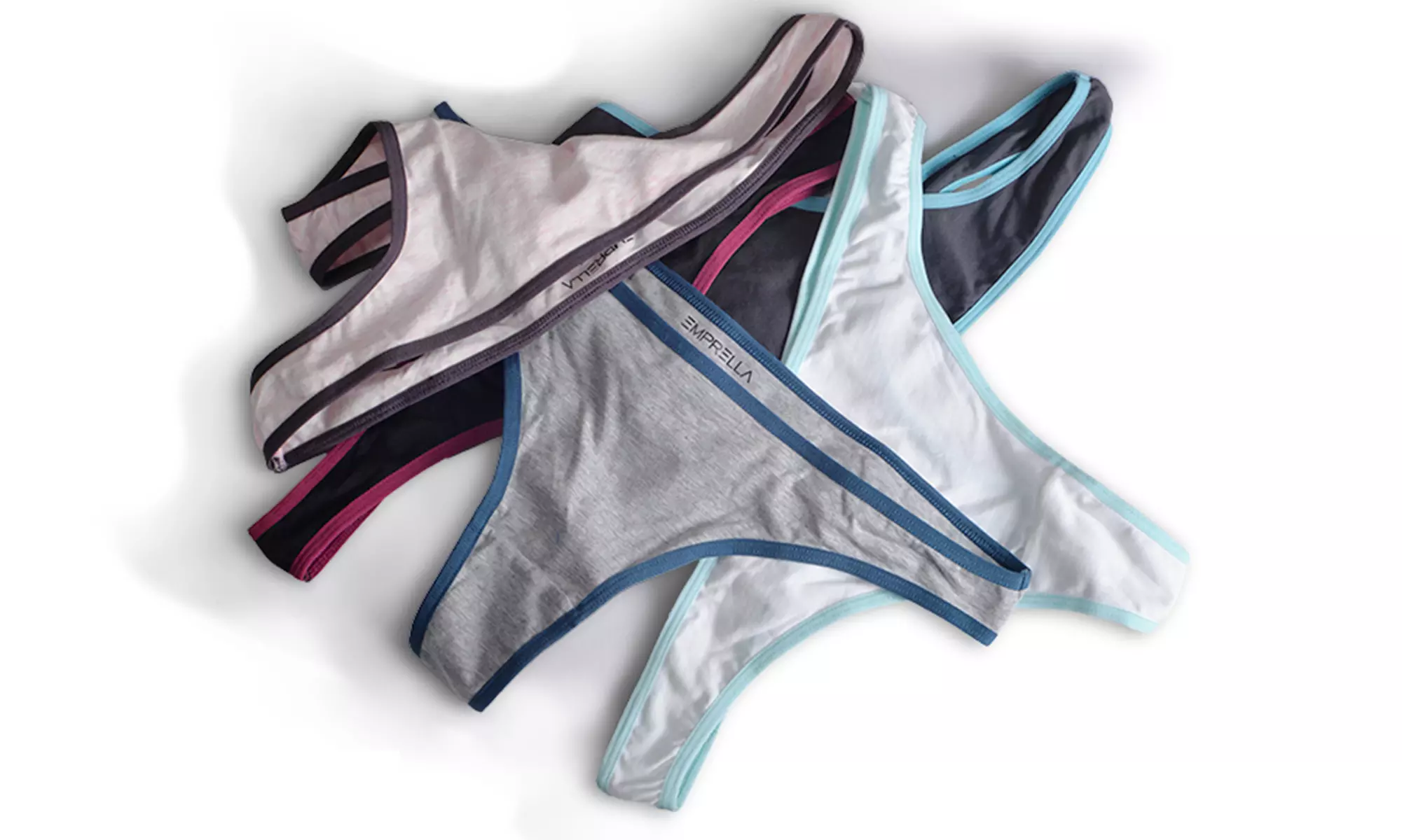 Women's Cotton-Blend Thong Panties in Assorted Colors (10-Pack) - Second Medium