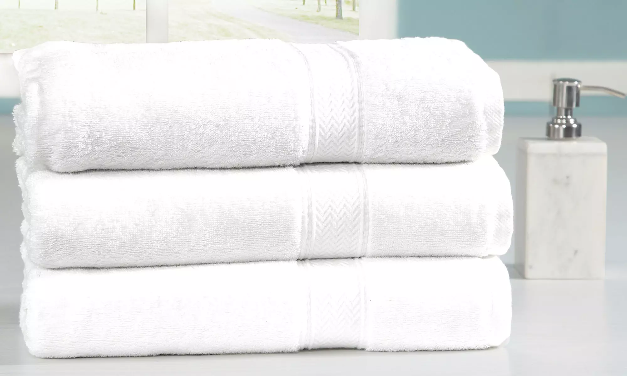 Oversized 550 GSM Long Staple Cotton Bath Sheets (3-Pack) - Primary Image
