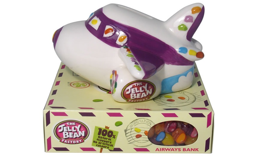 Image 3: Jelly Bean Car or Plane Coin Bank