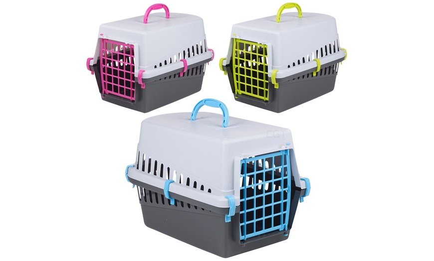 Image 1: Plastic Pet Carrier