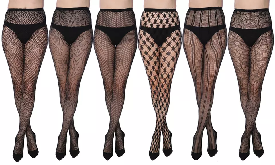 Fishnet Tights (6-Pack) Regular & Plus Sizes - Primary Image