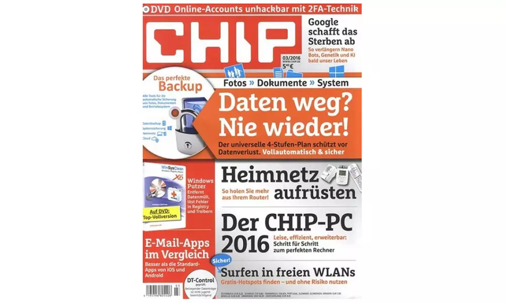 Rabatt auf ein Jahres-Abo der Zeitschrift CHIP mit DVD frei Haus - Primary Image