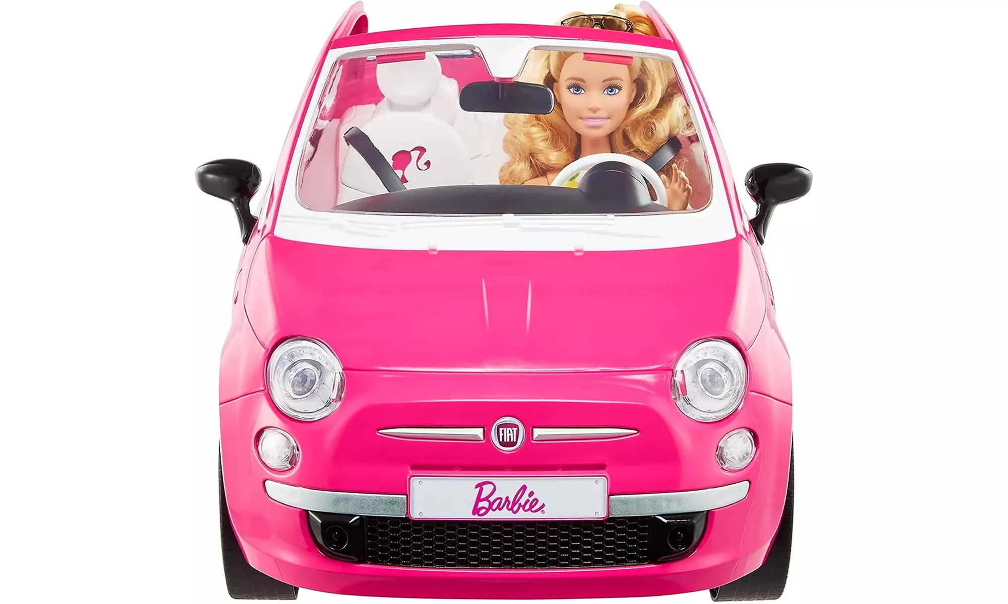 Voiture Fiat 500 rose avec Barbie conductrice - Second Medium