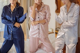 Satin Pyjama Set with Buttons