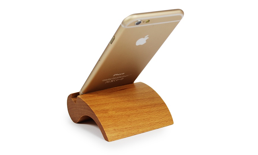 Image 5: Support smartphone bambou