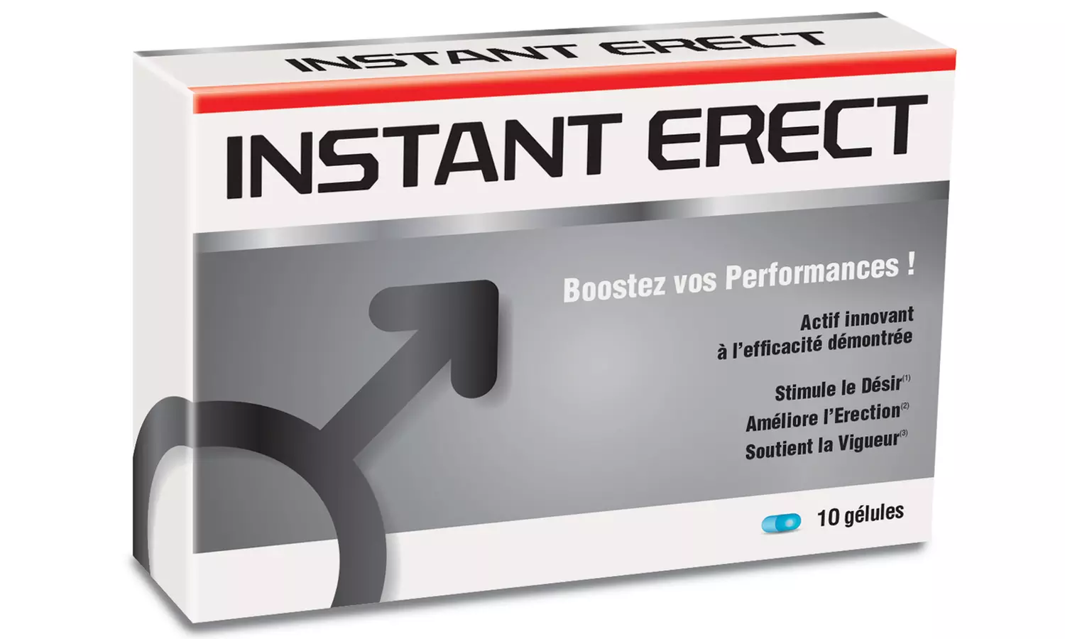 10, 20 ou 30 gélules de Instant Erect d'Ineldea - Primary Image
