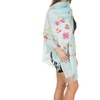 Image 9: Gilbin Floral Embroidery Women's Scarf Wrap Shawl