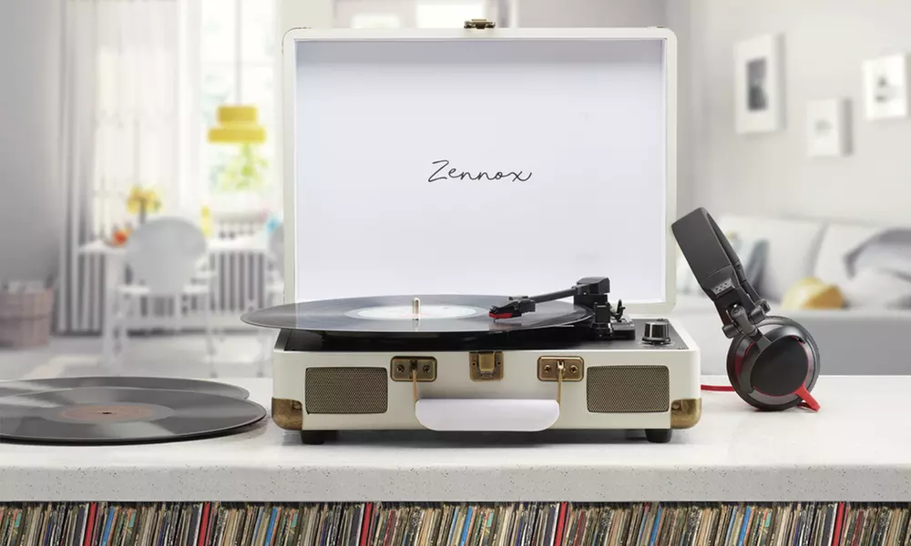 Zennox Retro Club Turntable Record Player Briefcase with Optional Spare Stylus - Primary Image