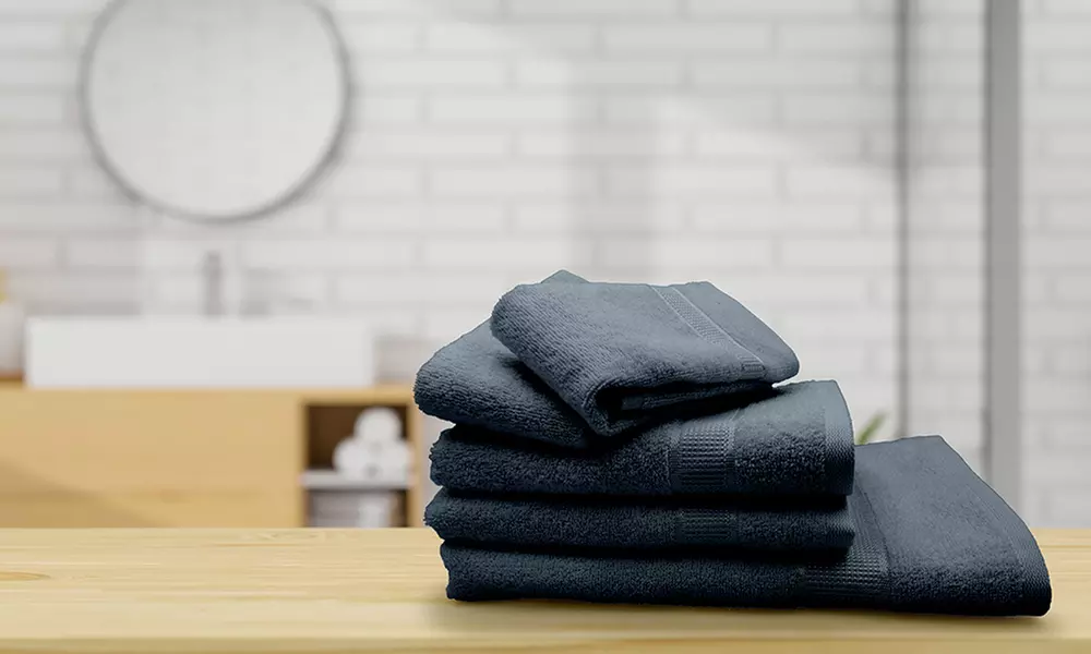 Lot de 5 serviettes 100 % en coton, coloris au choix - Primary Image