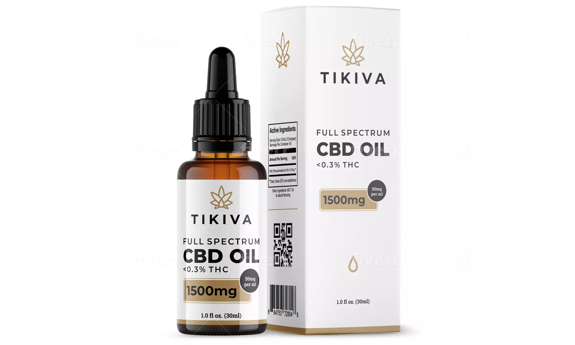 Tikiva High-Potency Full-Spectrum CBD Oil (500mg, 1000mg, 1500mg, or 2500mg) - Second Medium