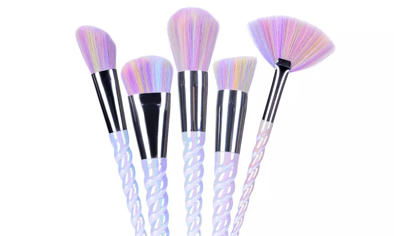Unicorn Multicolor Bristled Makeup Brush Set (10-Piece) - Second Medium