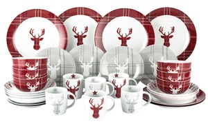  30-Piece Highland Stag Dinner Set 