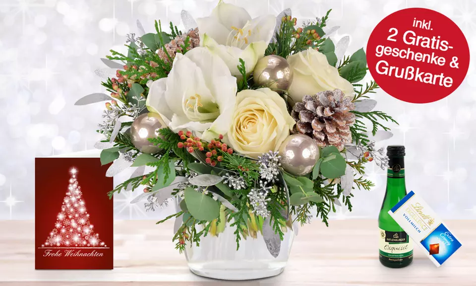 Weihnachtlicher Blumenstrauß