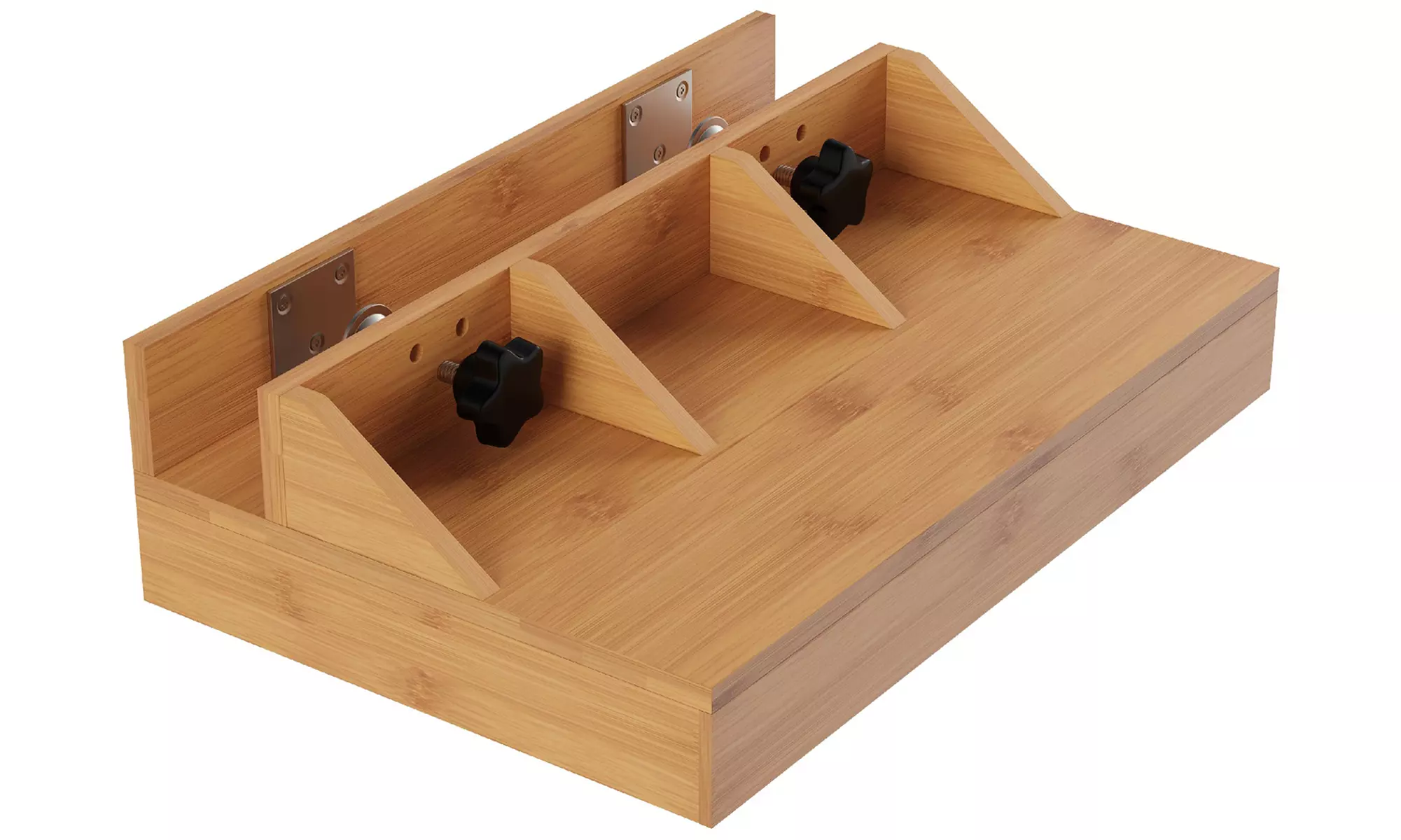 Lavish Home Bamboo Clamp-on Bedside Shelf - Second Medium