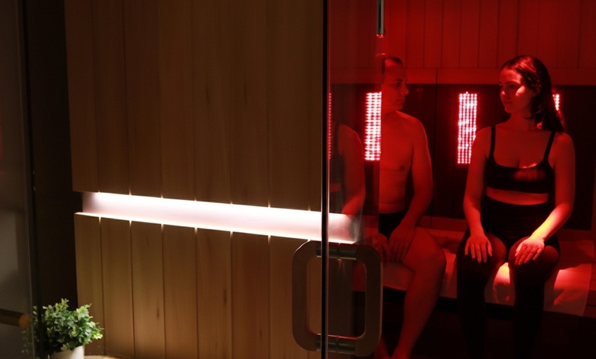 Image 3: Near Infrared Sauna or Whole-Body Cryotherapy, or Combo Package