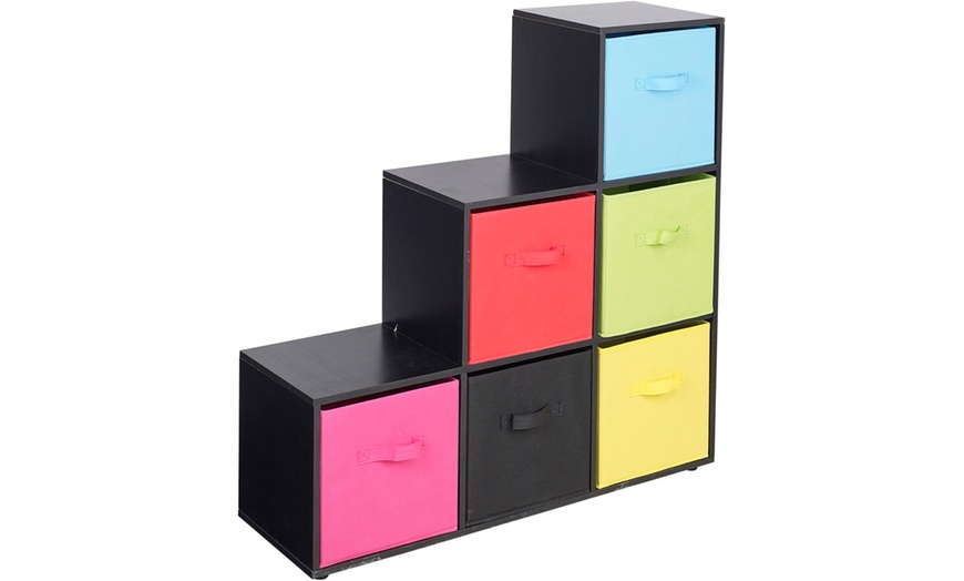 Image 5: Six-Cube Step Storage Shelf Unit