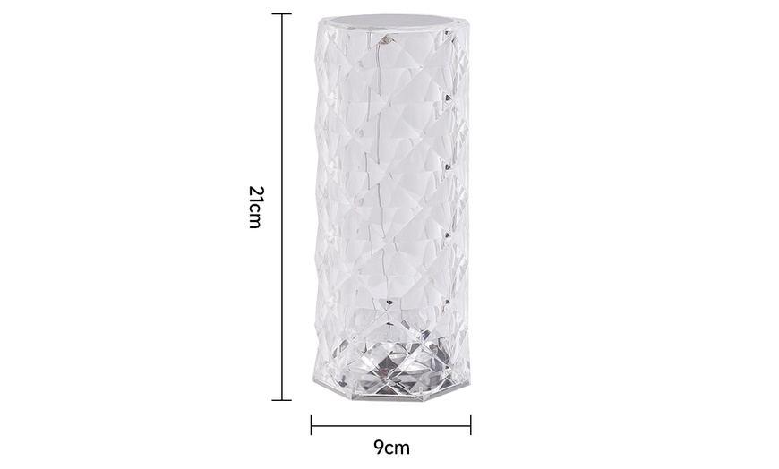 Image 11: Living And Home Transparent Faceted Night Lamp
