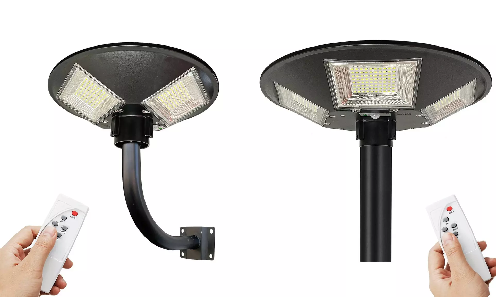 Lampadaire de jardin solaire à LED avec puissance de 150, 200 ou 300 W au choix - Primary Image