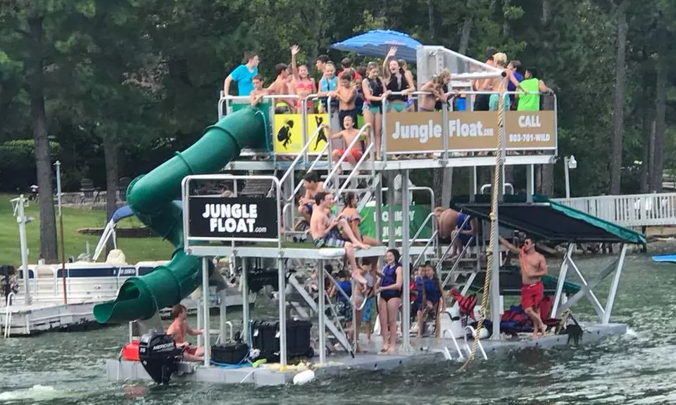 1-Hour Open Jump Admission for Two or Four to Jungle Float Lake Murray (Up to 42% Off). 4 Options Available. - Primary Image