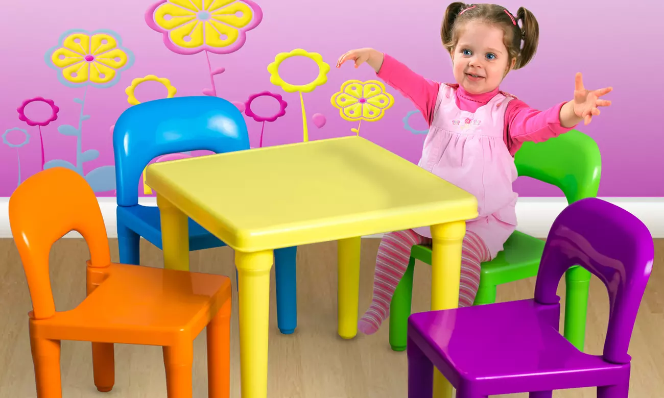 Kids' Table Set with 4 Chairs - Primary Image