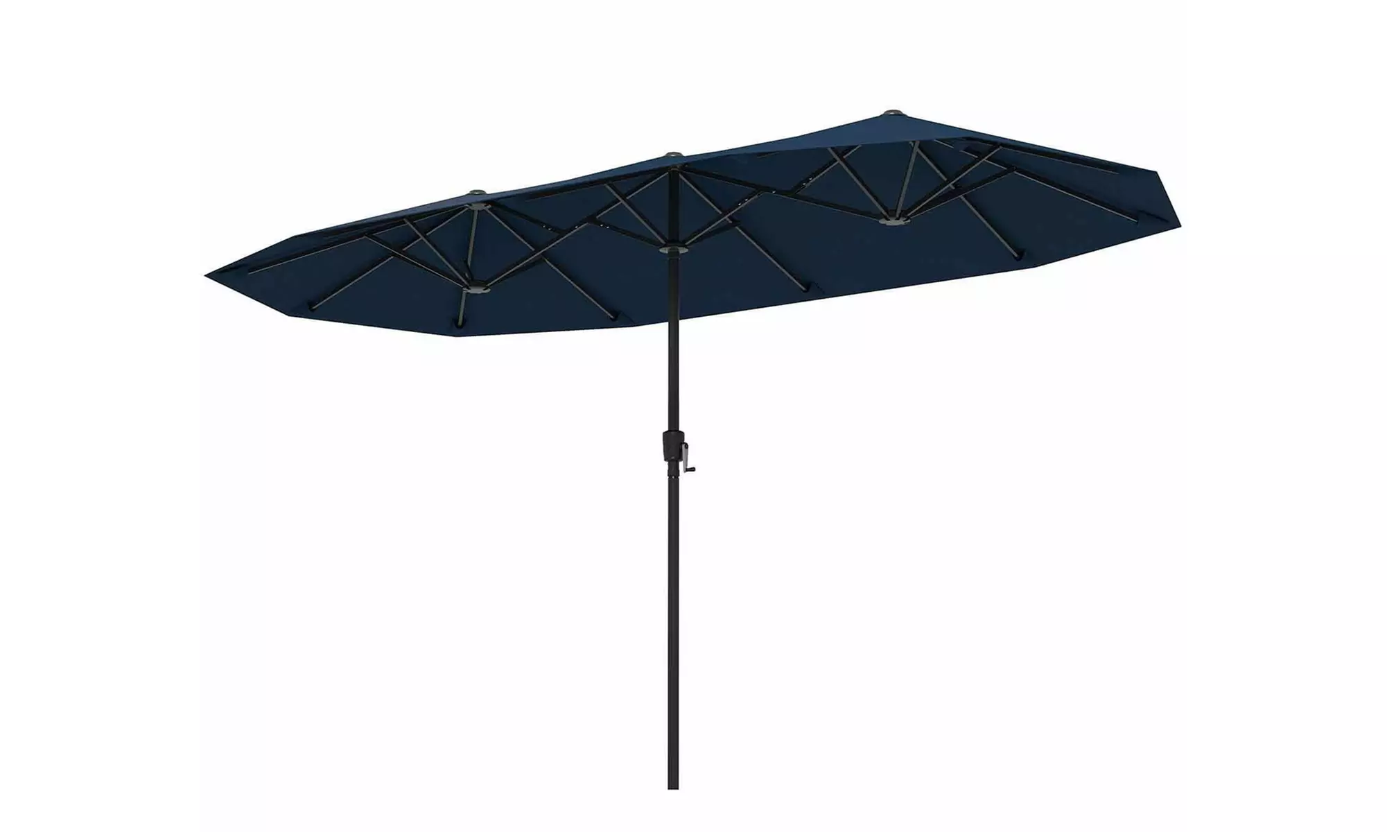 Costway 13ft Outdoor Double-Sided Table Umbrella with Optional LED Lights