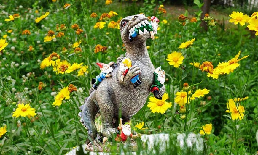 Image 1: Garden Dinosaur Statue