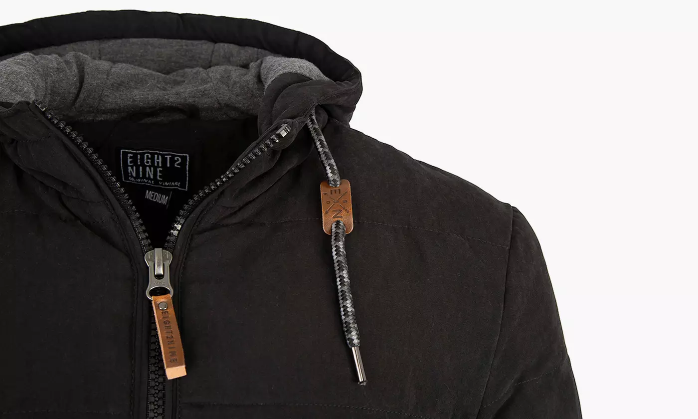 Veste douce matelassée, noire - Second Medium