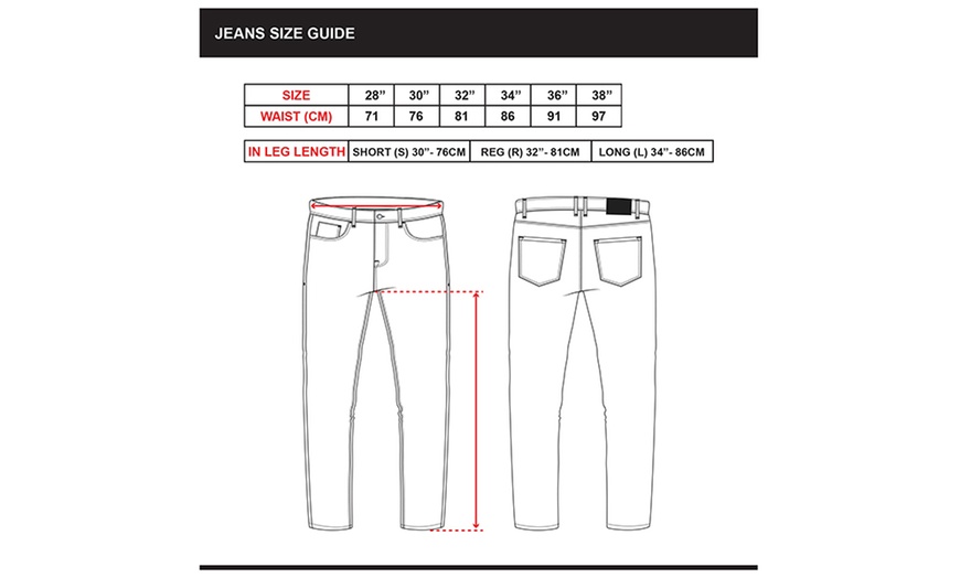 Image 2: Enzo Men's Cargo Combat Jeans