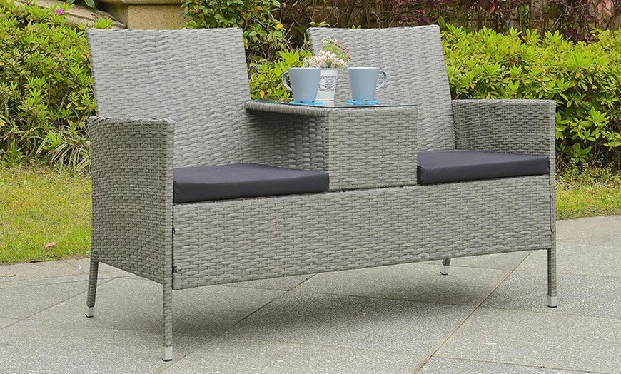 Image 3: Rattan Love Seat