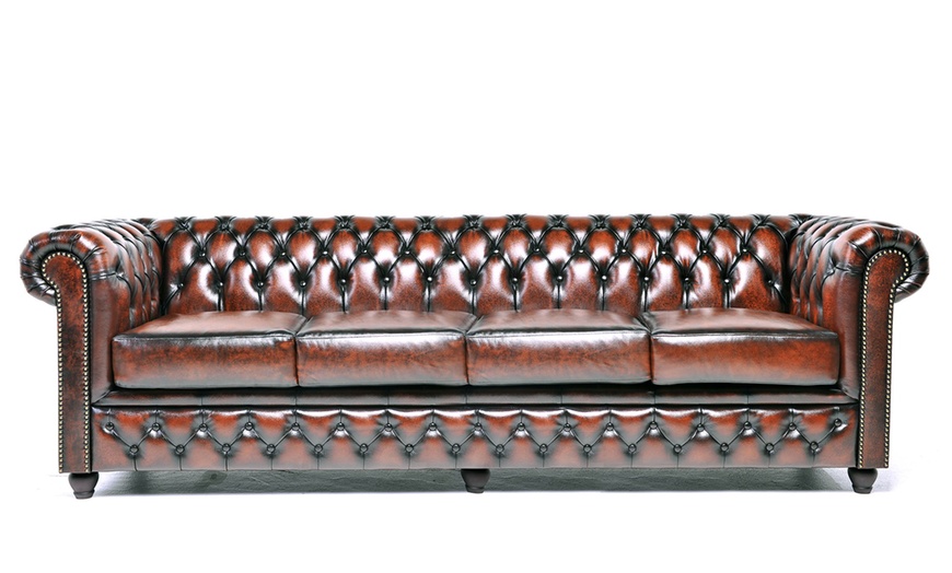 Image 37: Sofas Chesterfield en cuir authentiques 