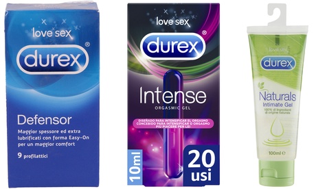 Fino a 6 confezioni di preservativi Durex con gel lubrificante opzionale