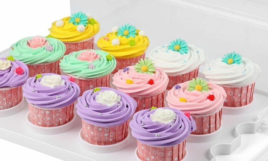 Image 4: Three-Tier Cupcake Carrier Box