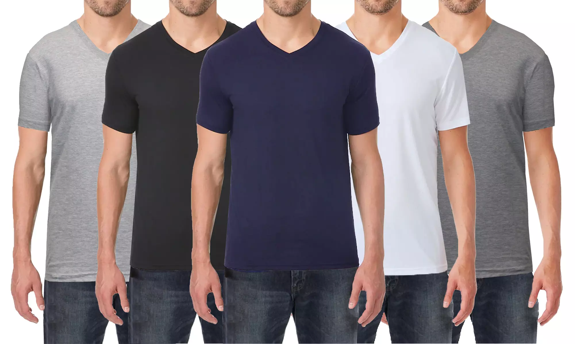 Galaxy By Harvic Men's Short-Sleeve Egyptian-Cotton Tees (9-Pack; S–2XL) - Primary Image