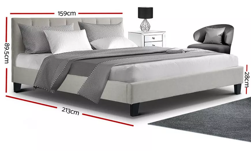Image 43: Contemporary Plush Bed Frame
