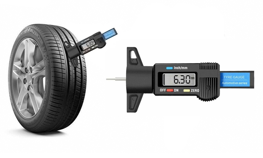 Image 1: One, Two or Three Digital Tyre Tread Depth Gauges