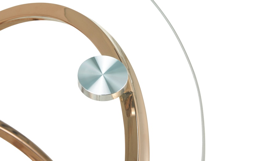 Image 8: Isabella Round Tempered Glass Coffee and Lamp or Side Table 