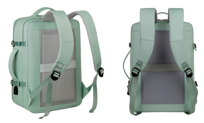 Image 7: Travel Backpack with USB Charging Port