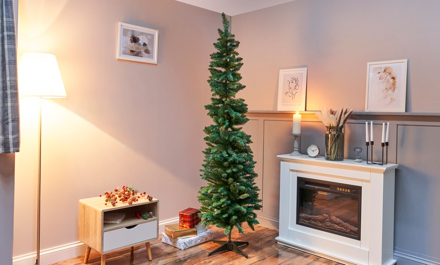 Image 1: 7ft Slimline Christmas Tree