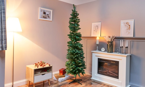 Slimline christmas clearance tree