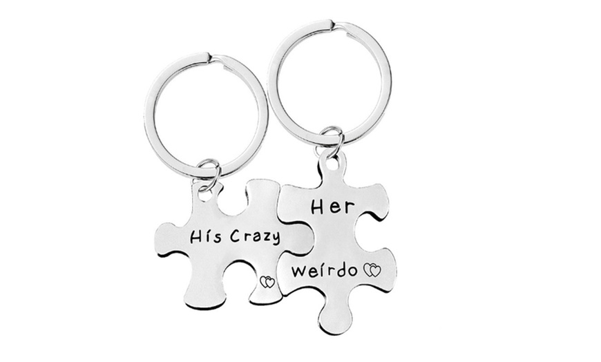 Image 6: 2 Pieces Couples Key Chain