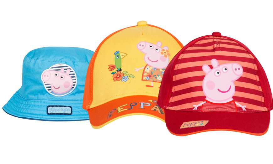 Image 1: Baby Peppa Pig Sun Hats